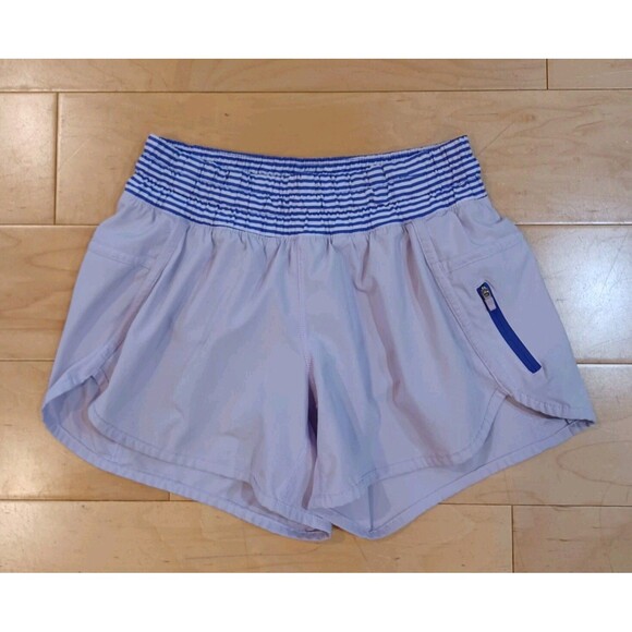 Lululemon Tracker 4" Shorts Iris Flower Purple Size 4 Lined Athletic Running